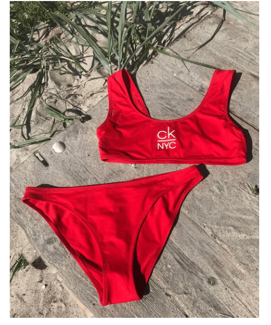 Rød Bikini Fra Calvin Klein - Calvin Klein Badetøj Til