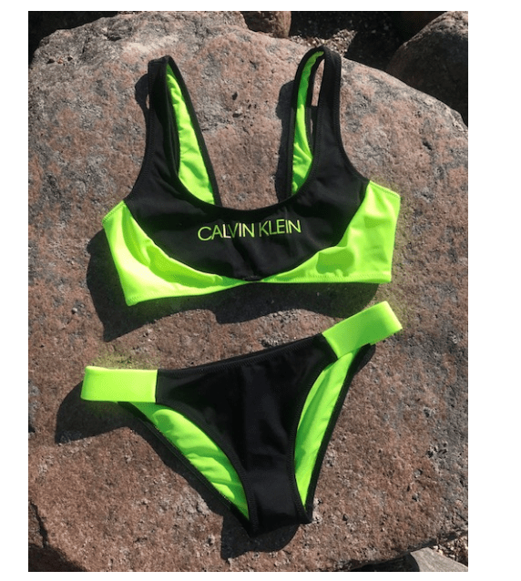 Bikini med grønne detaljer - Calvin Klein Bikinier