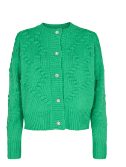 Co couture Bubble Cardigan Groen
