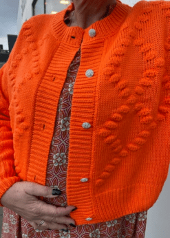 Co couture Bubble Strik Cardigan Orange