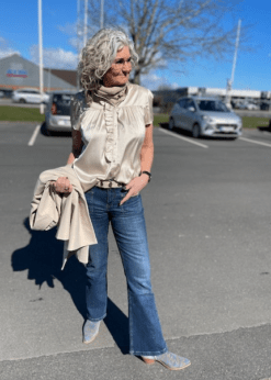 Co couture Jeans Og Champagne Farvet Continue Bluse