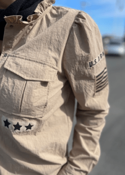 Continue Sandfarvet Skjorte Mili Patch