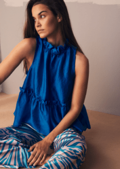 Co couture New Blue Monique Halterneck Top