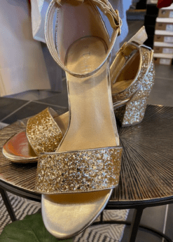 Duffy Gold Glitter Sandal