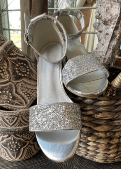 Duffy Sølv Glitter Sandal