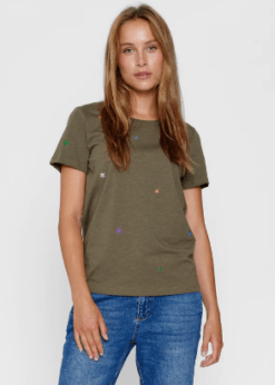 Numph Armygrøn T shirt