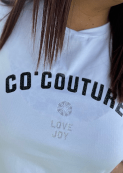 Co couture Hvid Glitter Tee