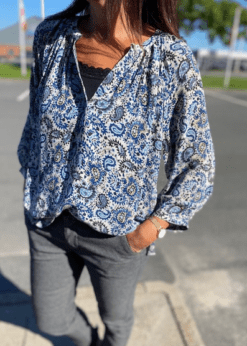 Part Two Bluse I Blå Print Style 30308108