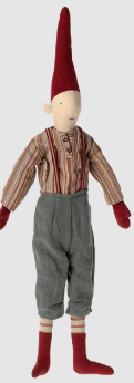 Maileg Size 3 Pixy Boy Rød Stribet Skjorte