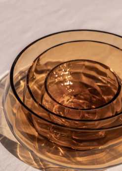 Specktrum Amber Glasskåle I Flere Størrelser