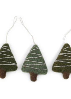 En Gry & Sif Green Trees With Pearls 3 Stk