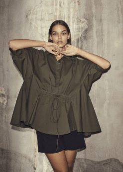 Co couture Army Crisp Wing Bluse