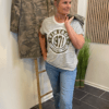 Sorbet Army Offwhite T Shirt Og Cabana Living Jeans