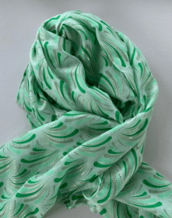 Three M Tørklæde I Grønne Farver Style To2478