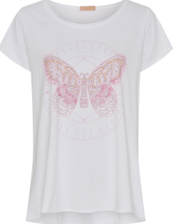 Marta Marie T Shirt Rosa Butterfly