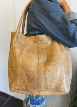 Depeche Camel Farvet Shopper I Skind