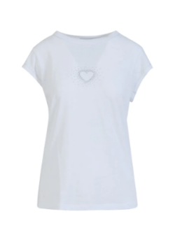 CC Heart Hvid T Shirt Med Similisten