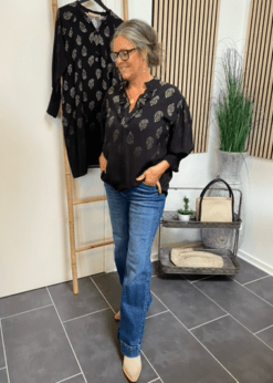 Co Couture Jeans Og Marta Bluse I Sort Print