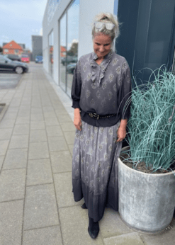 Marta Bluse Og Nederdel Grey Faded