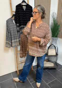 Marta Christelle Bluse I Fango Og Co Couture Indigo Jeans