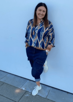 Marta Marisol Bluse I Blå Print Og Marta Jeans