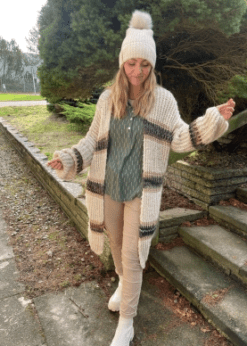 Marta Lang Cardigan Beige Fango