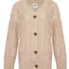 Tiffany Carla Beige Farvet Strik Cardigan