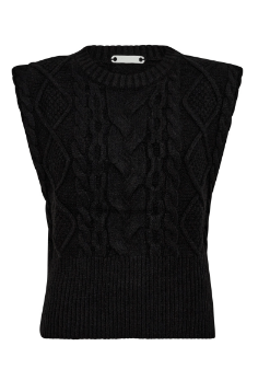 Co Couture Row Cable Vest Sort