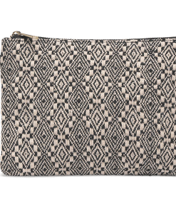 Depeche Sort Print Stof Clutch