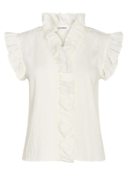 Co couture Sueda Frill Top I Hvid