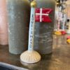 Keramik Flag Offwhite Fod Og Lyseblå Stang