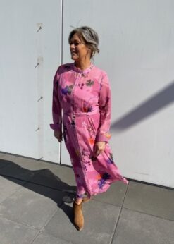 Numph Kyndall Kjole I Rosa Multi Print