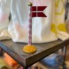 Stort Keramik Flag Med Rosa Harlekin