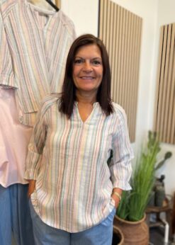 Addie Bluse I Multi Striber Fra Costa Mani