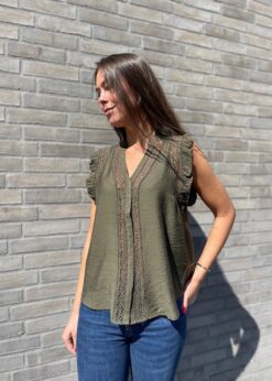 Armygrøn Top Style Caryn Fra Co Couture