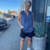 Blå Andia Part Two Top Og Marine Blå Lava Shorts Fra Freequent