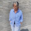 Blå Hvid Stribet Skjorte Fra Co Couture