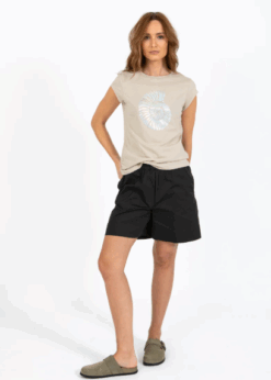 CC Heart Shell T Shirt Light Kaki