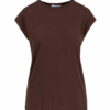 CC Heart T Shirt Med Rund Hals I Brun