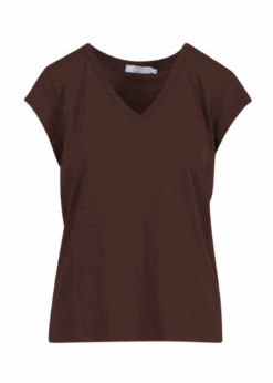 CC Heart T Shirt Med V Udskæring Chokolate