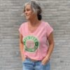 Costa Mani Vintage T Shirt Koral Med Grøn