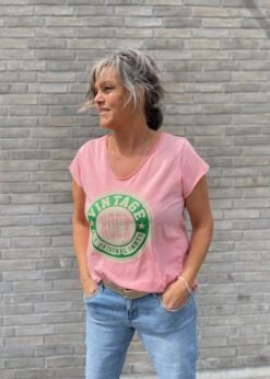 Costa Mani Vintage T Shirt Koral Med Grøn