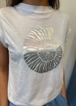 Hvid Shell T Shirt Fra CC Heart