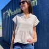 Isolde Bluse Fra Tiffany I Sandfarvet