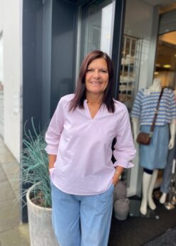 Lyserød Stribet Addie Bluse Fra Costa Mani
