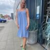 Marta Lyseblå Strop Kjole
