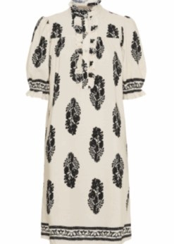 Marta Naomi Dress Beige Black