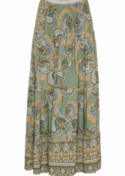 Marta Nederdel Kaki Print