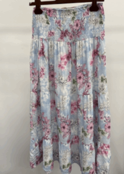 Marta Princess Nederdel Celeste Med Rosa Print