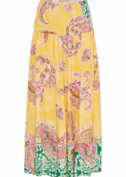 Marta Princess Nederdel Gul Print